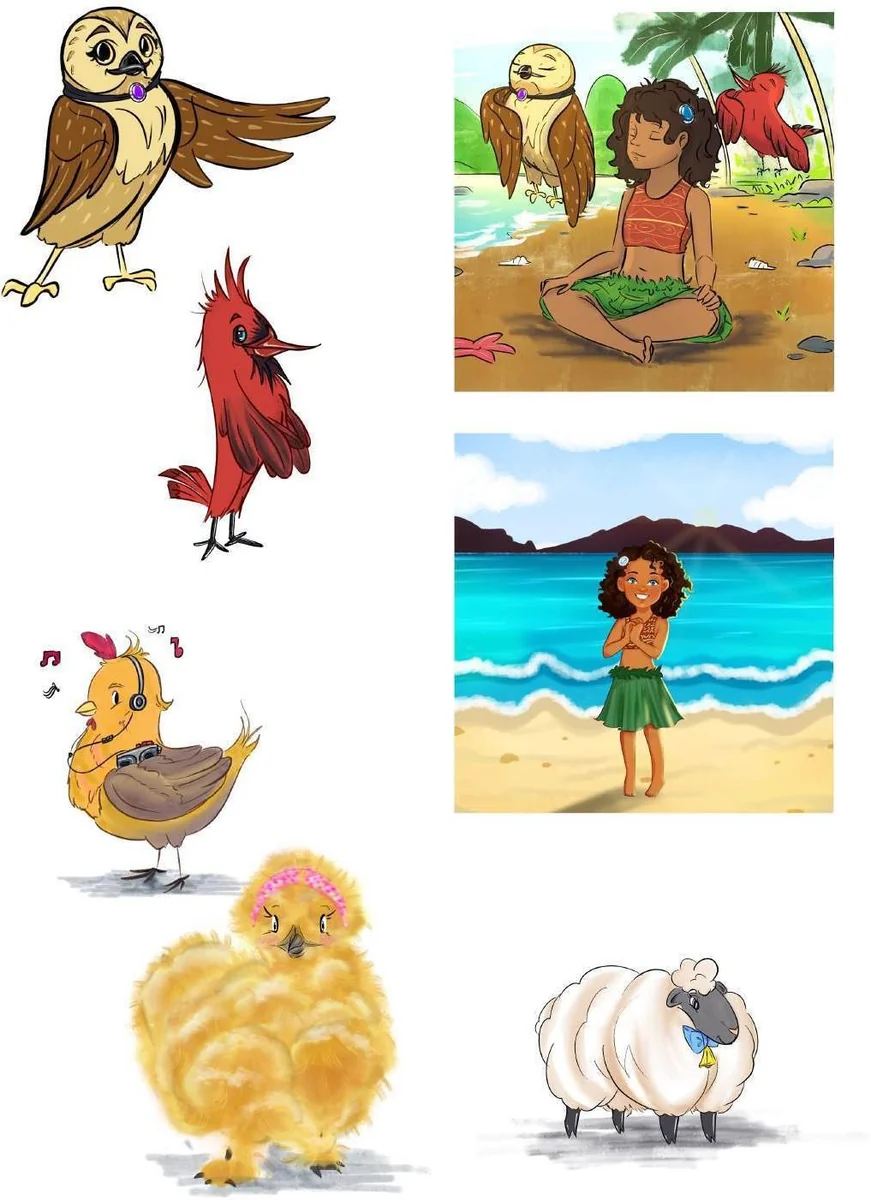 Curated illustration sample board 4