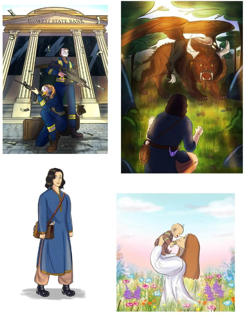 Curated illustration sample board 5
